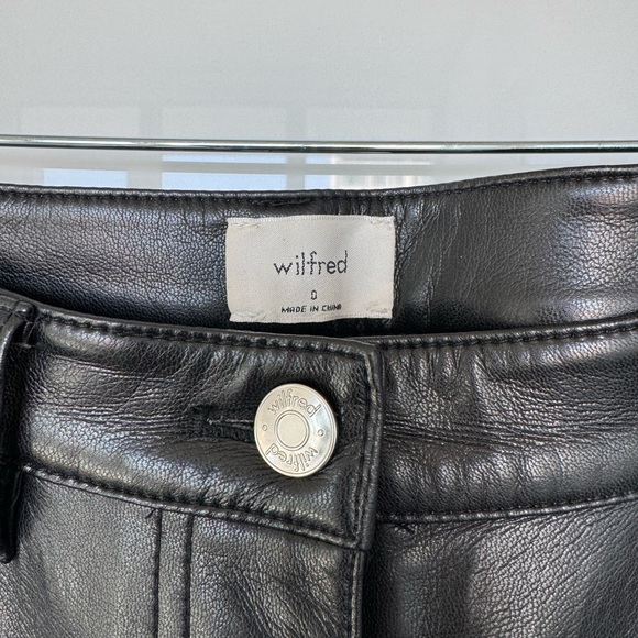 Aritzia Leather Melina Pants Black Size 0 Worn Once - Picture 7 of 7